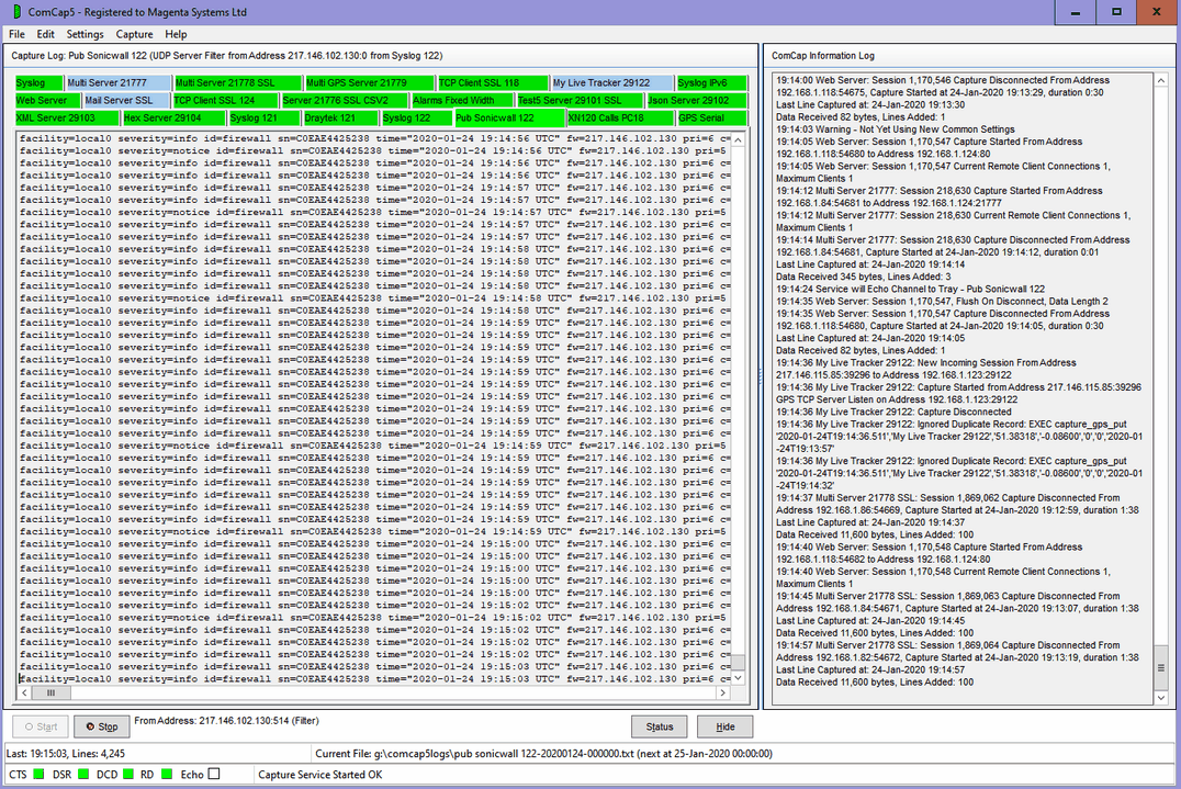 ComCap5 Main Window